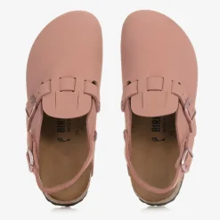 Birkenstock Girls Pink Faux Leather Clog Sandals Discount
