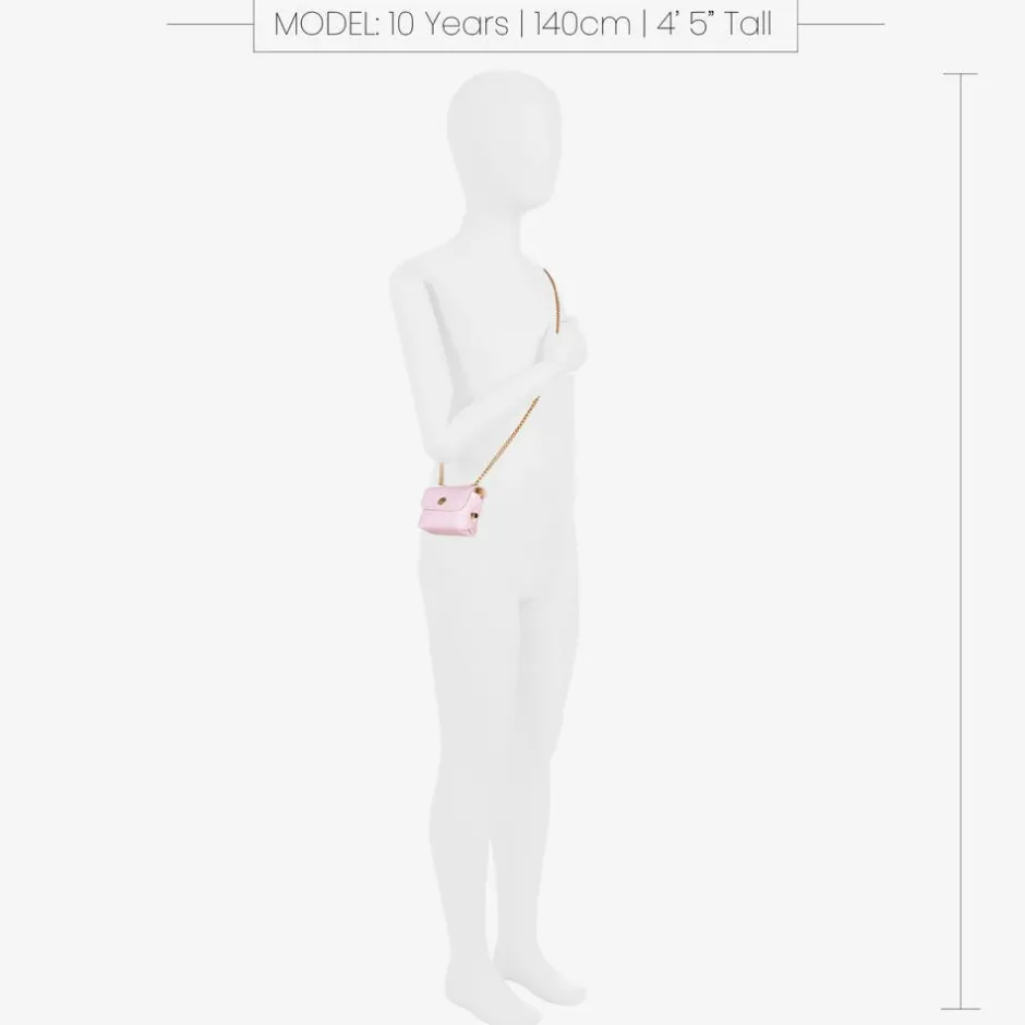 Zaccone Girls Pink Faux Leather Mini Bag (8cm) Hot