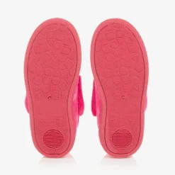Chipmunks Girls Pink Fleece Dinosaur Slippers Clearance