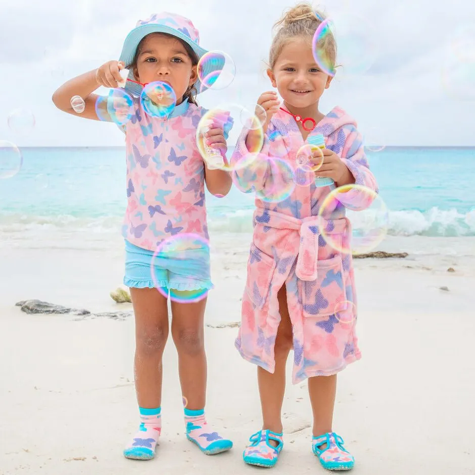 Playshoes Girls Pink Fleece Dressing Gown New