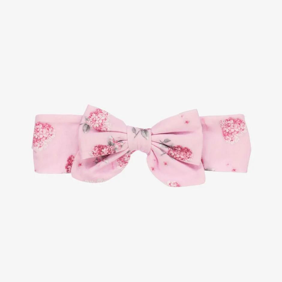 Monnalisa Girls Pink Floral Cotton Headband Best