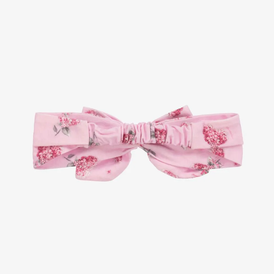 Monnalisa Girls Pink Floral Cotton Headband Best