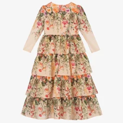 Marlo Kids Girls Pink Floral Cotton Dress Discount