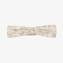 Tartine et Chocolat Girls Pink Floral Cotton Headband Outlet