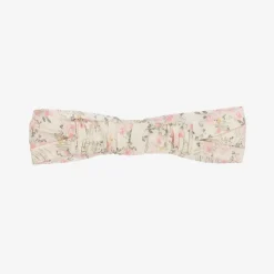 Tartine et Chocolat Girls Pink Floral Cotton Headband Outlet
