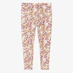 Guess Girls Pink Floral Print Reversible Leggings Clearance