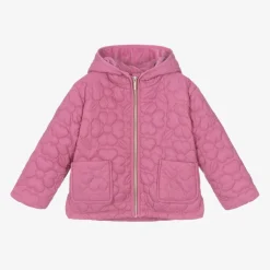 Mayoral Girls Pink Floral Quilted Jacket Sale