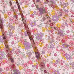 Rachel Riley Girls Pink Floral Smocked Cotton Dress Outlet