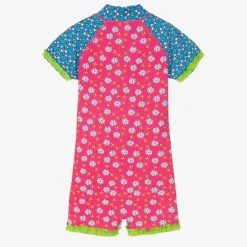Playshoes Girls Pink Floral Sun Suit (UPF50+) Discount