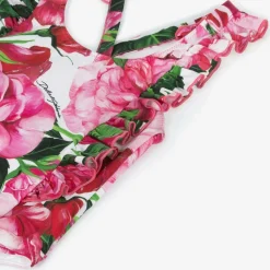 Dolce amp; Gabbana Girls Pink Floral Swimsuit Online