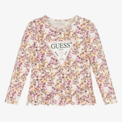 Guess Girls Pink Floral Top Sale