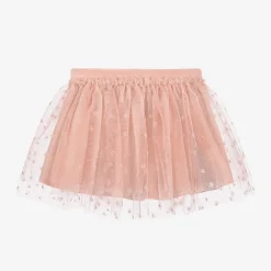 Mayoral Girls Pink Flower Tulle Skirt Hot