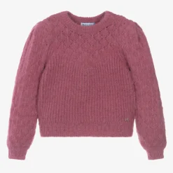 Abel amp; Lula Girls Pink Fluffy Knit Sweater Best