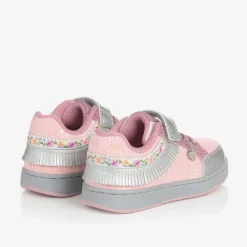Lelli Kelly Girls Pink Glitter Fringed Trainers Hot