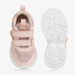 Beppi Girls Pink Glitter Light-Up Trainers