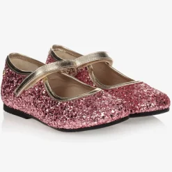 Manuela de Juan Girls Pink Glitter Shoes Sale