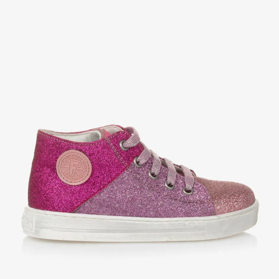 Falcotto by Naturino Girls Pink Glitter Trainers Online