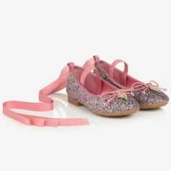 Angels Face Girls Pink Glittery Ballerina Shoes TeaRose Best