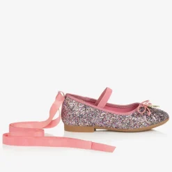 Angels Face Girls Pink Glittery Ballerina Shoes TeaRose Best