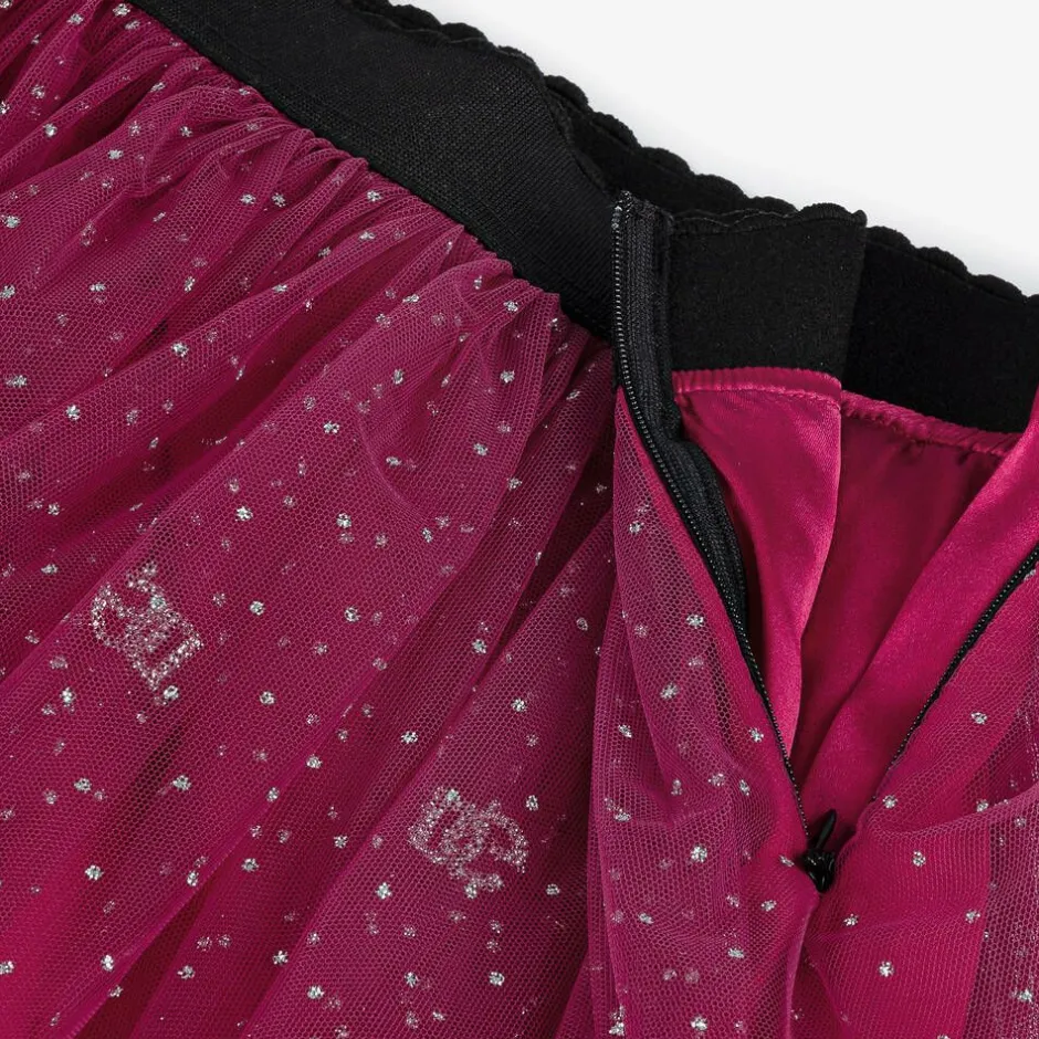 Dolce amp; Gabbana Girls Pink Glittery Tulle & Silk Skirt Sale