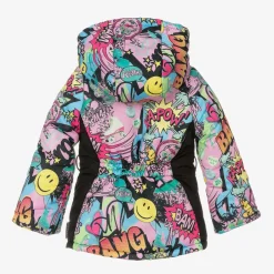 Pilguni Girls Pink Graffiti Print Ski Jacket Discount