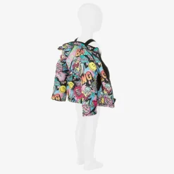 Pilguni Girls Pink Graffiti Print Ski Jacket Discount