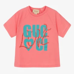 Gucci Girls Pink Love T-Shirt Online