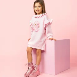 Caramelo Kids Girls Pink Handbag Sweatshirt Dress Best