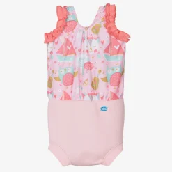 Splash About Girls Pink Happy Nappy Swimsuit (UPF50+) Best