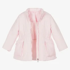Lapin House Girls Pink Hooded Puffer Coat Hot