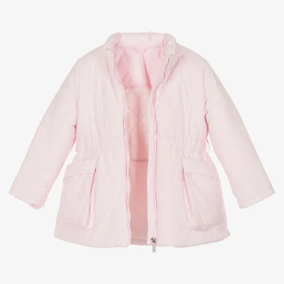 Lapin House Girls Pink Hooded Puffer Coat Hot