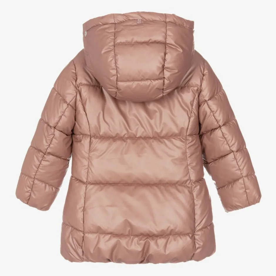 Mayoral Girls Pink Hooded Puffer Coat Discount