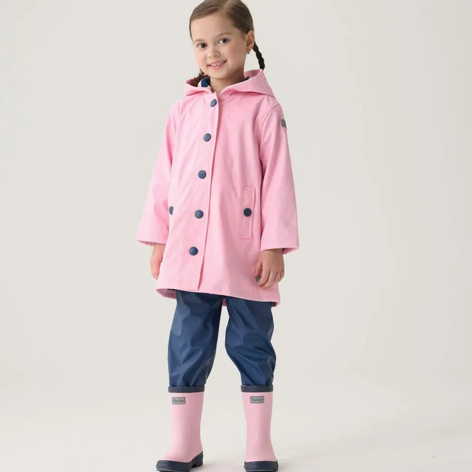Hatley Girls Pink Hooded Raincoat