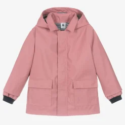 Petit Bateau Girls Pink Hooded Raincoat New