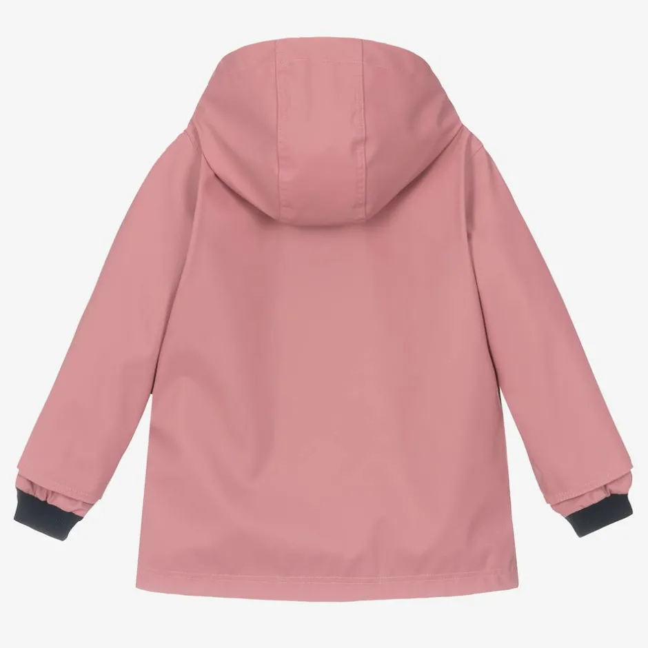 Petit Bateau Girls Pink Hooded Raincoat New
