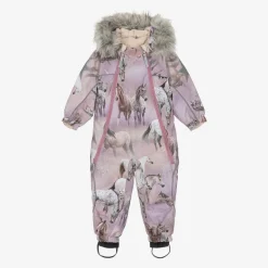 Molo Girls Pink Horse Snowsuit Best