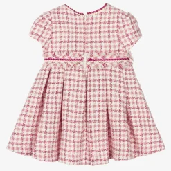 Abel amp; Lula Girls Pink Houndstooth Tweed Dress Discount