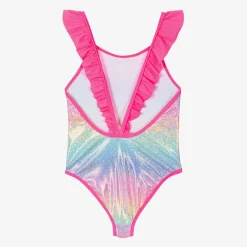 Billieblush Girls Pink Iridescent Swimsuit Outlet