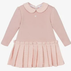 Patachou Girls Pink Jersey & Tweed Dress Hot