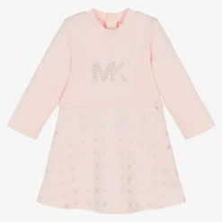 Michael Kors Kids Girls Pink Jersey Monogram Dress Best