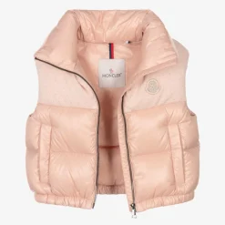 Moncler Enfant Girls Pink Knit & Down Padded Suzan Gilet Outlet