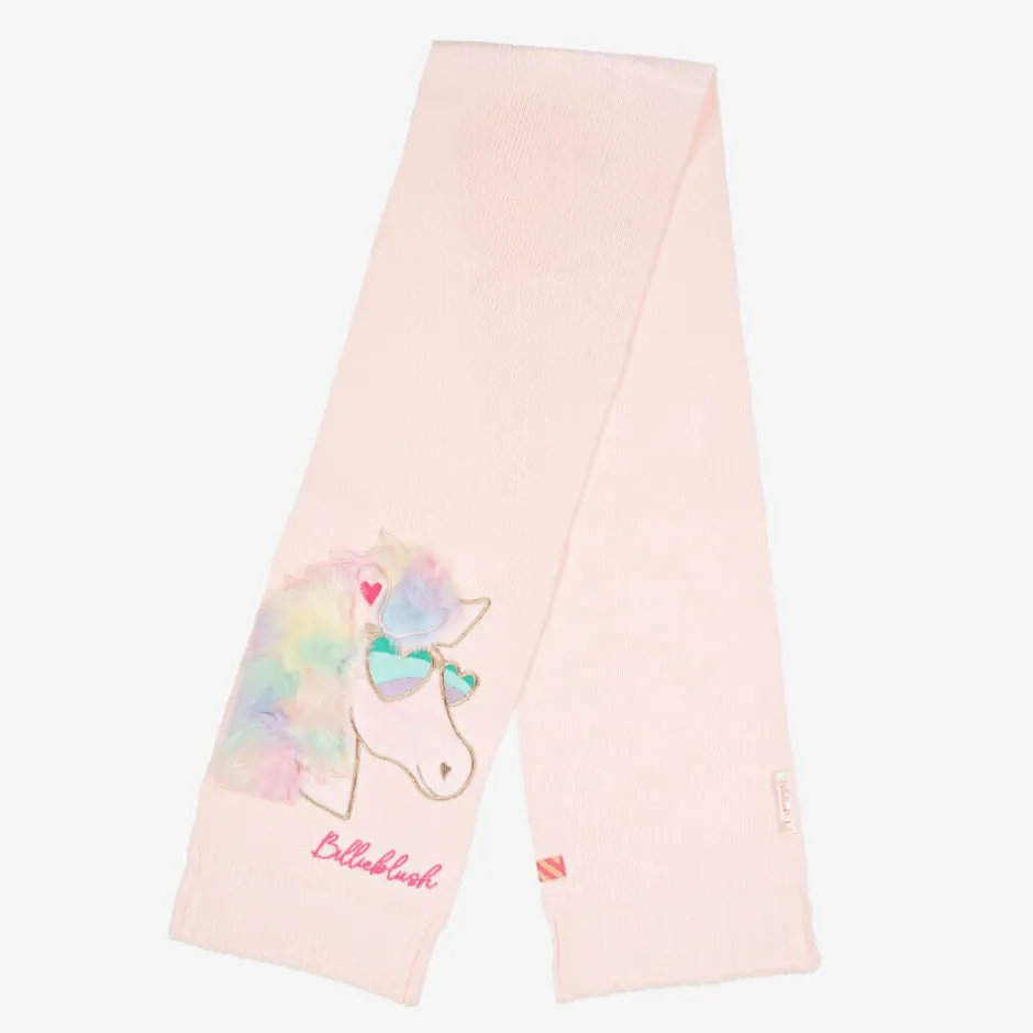Billieblush Girls Pink Knitted Unicorn Scarf Clearance