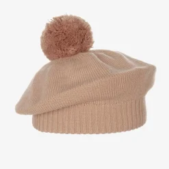 Elodie Girls Pink Knitted Wool Beret Online