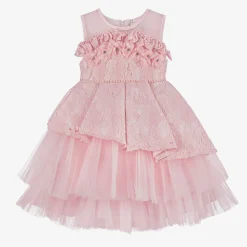 Beau KiD Girls Pink Lace & Tulle Dress