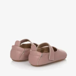 Old Soles Girls Pink Leather First Walker Shoes