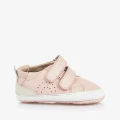 Old Soles Girls Pink Leather First Walker Trainers New