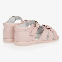 Childrens Classics Girls Pink Leather Sandals New
