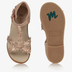 Manuela de Juan Girls Pink Leather Sandals New