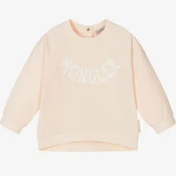 Moncler Enfant Girls Pink Logo Sweatshirt Clearance