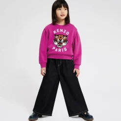 KENZO KIDS Girls Pink Lucky Tiger Sweatshirt Online